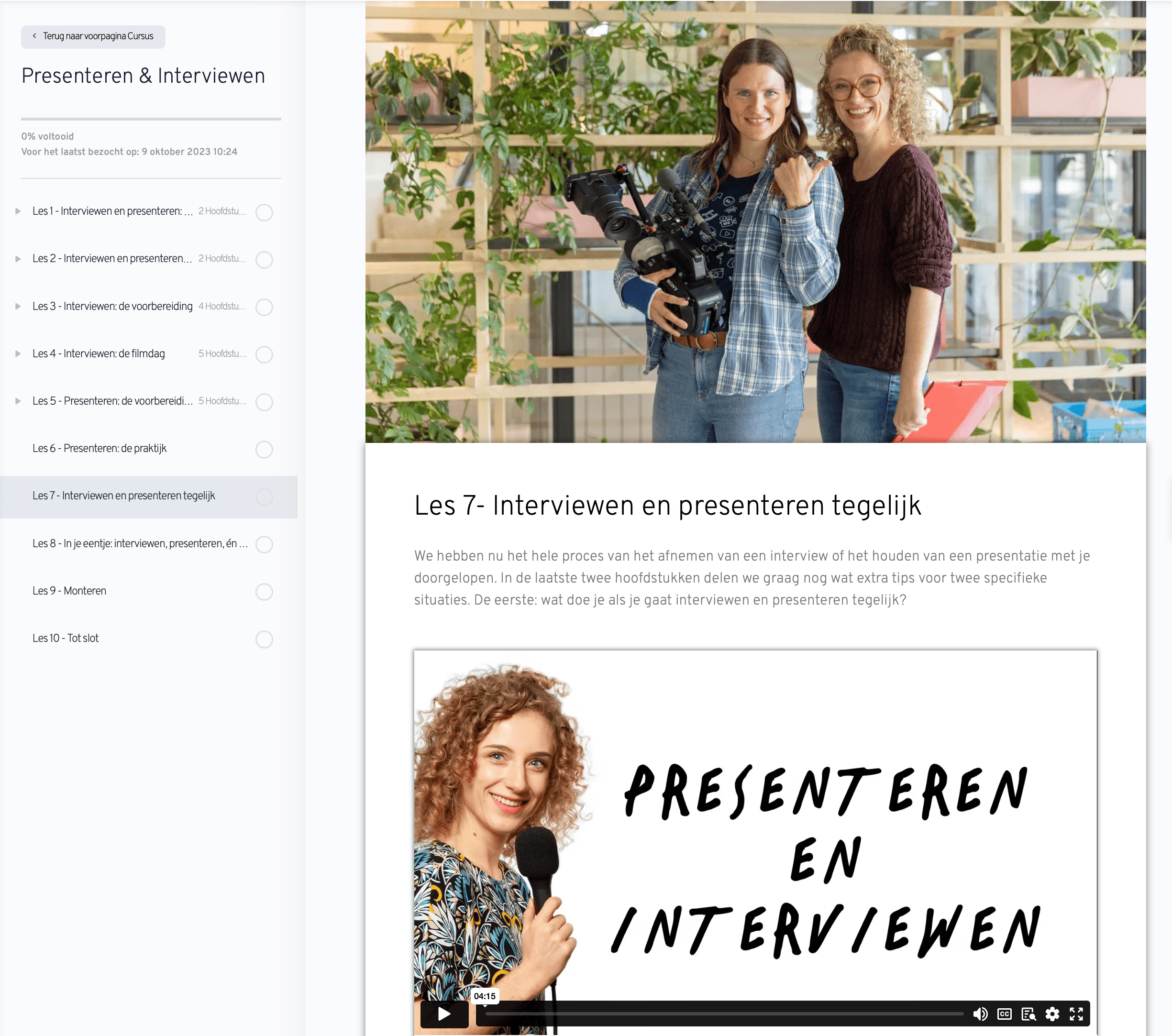 Cursus 'Presenteren en interviewen' - Afbeelding 3